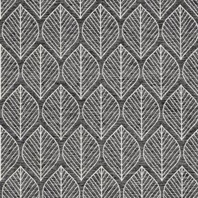 Tissu de décoration Jacquard Feuilles – anthracite, 