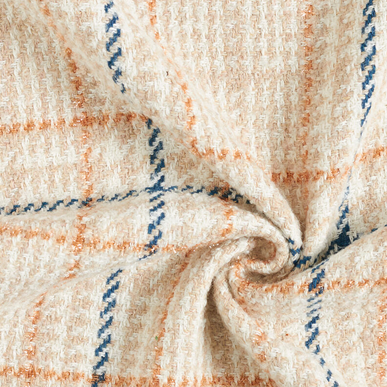 Tissu pour manteau Carreaux & pied-de-poule – blanc/beige clair,  image number 3