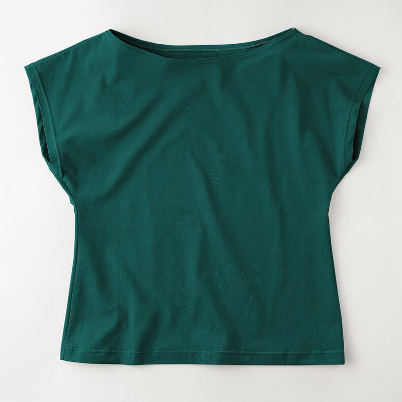 Jersey coton Medium uni – sapin bleu, image number 8