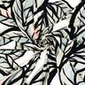 Jersey viscose Grandes feuilles – ivoire/bleu nuit,  thumbnail number 3