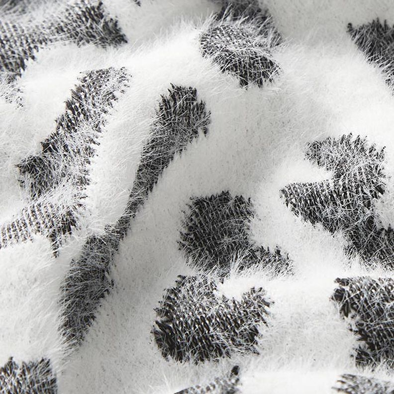 Jacquard tricoté motif léopard abstrait – blanc,  image number 2