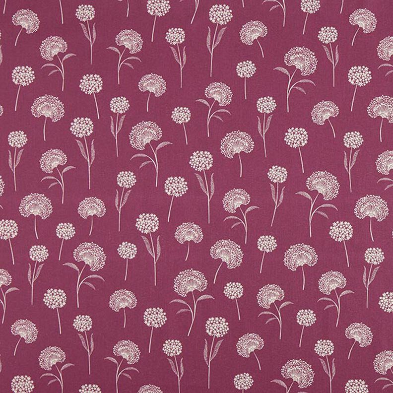 Tissu de décoration Semi-panama pissenlit – nature/bordeaux,  image number 1