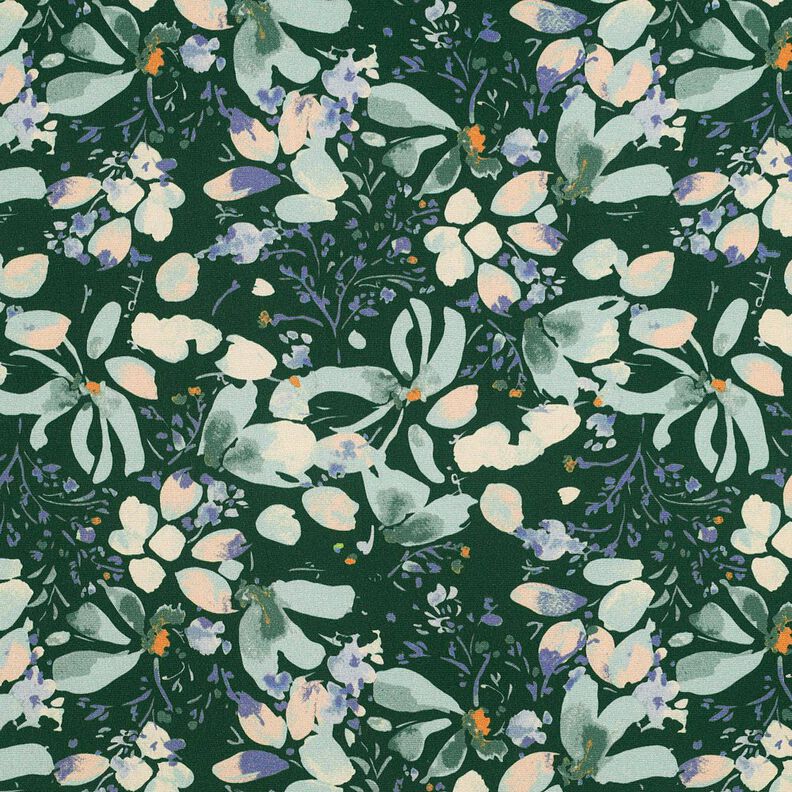 Tissu viscose Impression numérique fleurs printanières – vert foncé/menthe clair,  image number 1