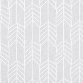 Tissu de décoration Semi-panama Motif de flèches – gris clair | Reste 80cm, 