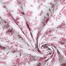 Tissu viscose Fleurs et papillons – blanc/raisin,  thumbnail number 3