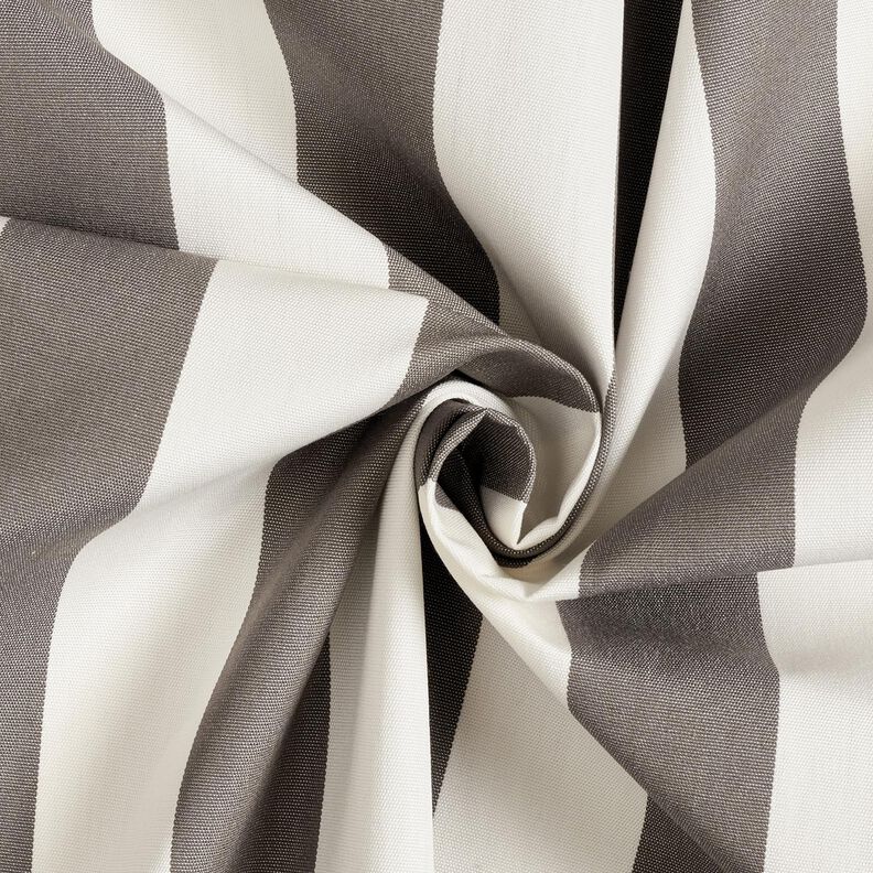 Tissu d’extérieur Canvas Blockstreifen – gris pierre/ivoire,  image number 3