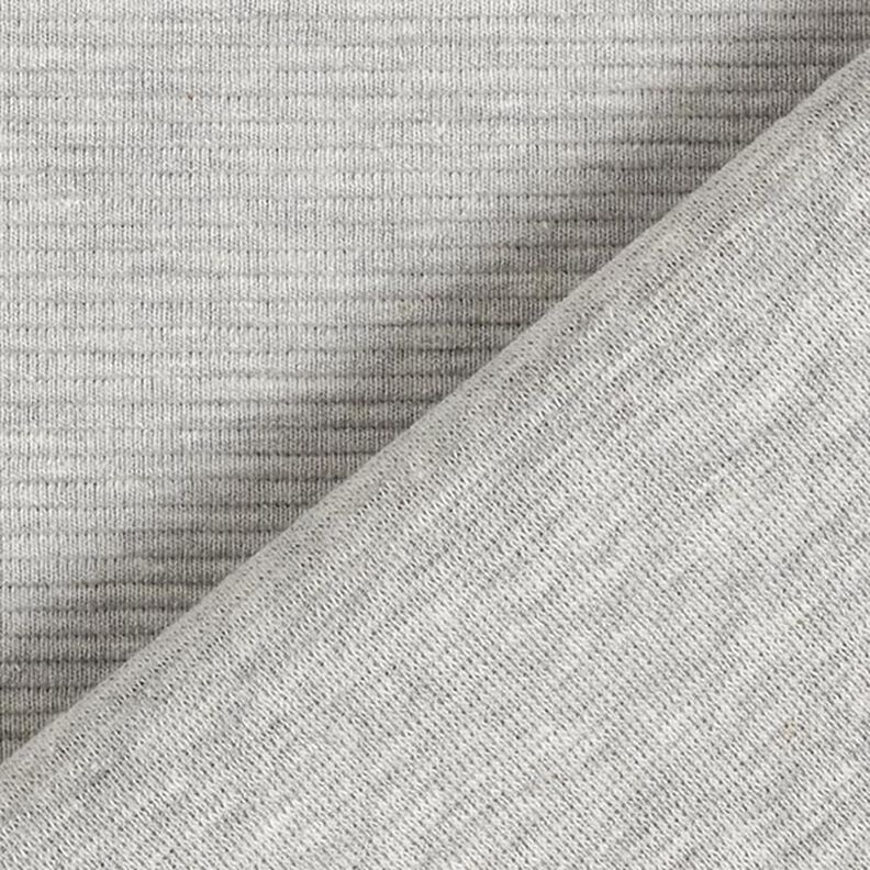 Jersey côtelé ottoman chiné – gris clair,  image number 4