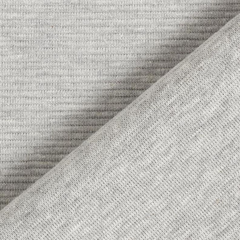 Jersey côtelé ottoman chiné – gris clair, image number 4