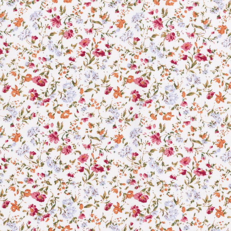 Tissu en viscose Mille-fleurs – blanc,  image number 1