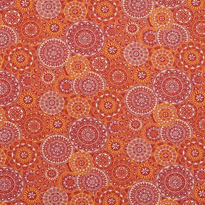 Cretonne de coton collage mandala – terre cuite, 