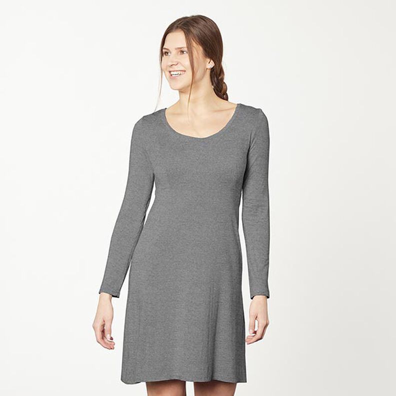 Jersey coton Medium chiné – gris foncé, image number 6