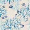 Tissu de décoration Panama Récif de corail – beige clair/turquoise,  thumbnail number 1
