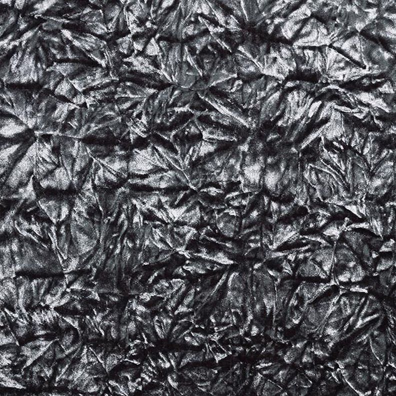 Velours stretch froissé – argent ancien,  image number 1
