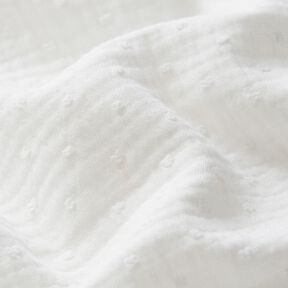 Tissu double gaze de coton dobby – écru, 