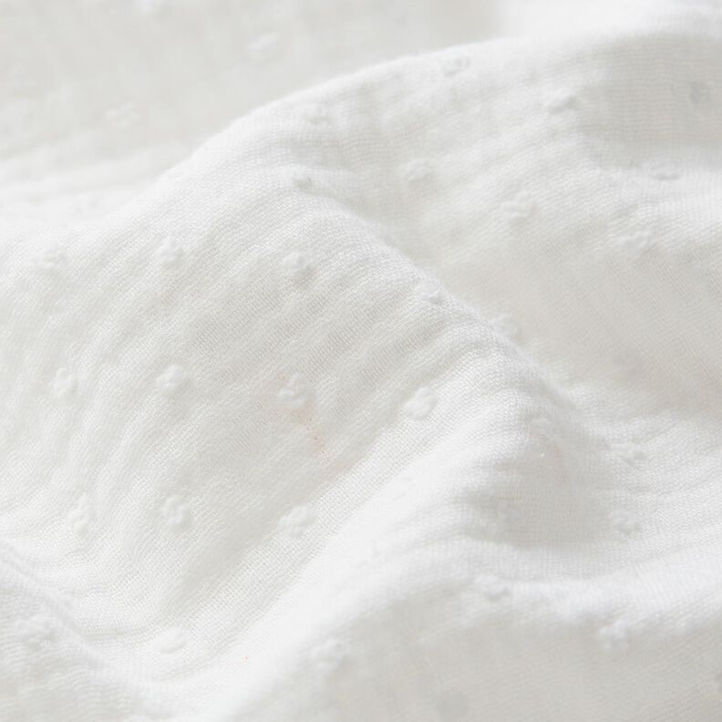Tissu double gaze de coton dobby – écru,  image number 2