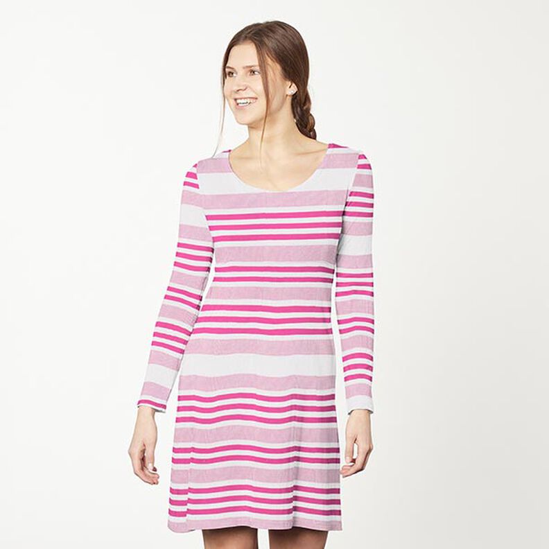 Jersey viscose aspect crash – blanc/rose vif, image number 6