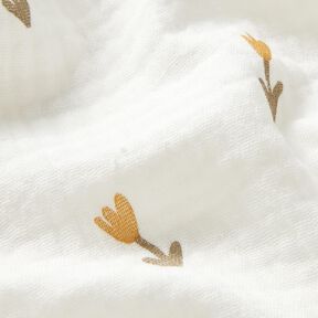 Tissu double gaze de coton Petite fleur – ivoire, 