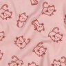Flanelle coton Chats | by Poppy – vieux rose clair/bordeaux,  thumbnail number 2