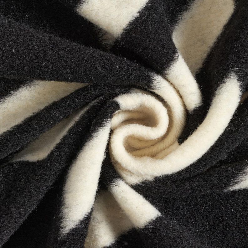 Tricot manteau pied-de-poule grands motifs – noir/écru,  image number 3