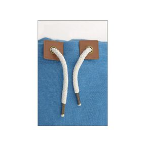 Application écusson similicuir avec œillet [ 4 Pièces / Ø 10 mm ] – rouge bordeaux, 