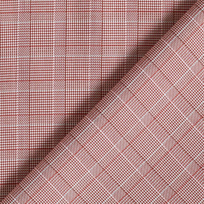 Coton mélangé Prince de Galles – blanc/bordeaux, image number 4