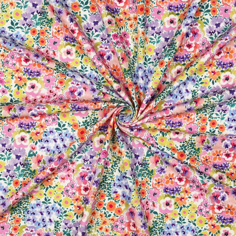 Jersey coton Mer de fleurs Impression numérique | Poppy Fabrics – ivoire/coloré,  image number 3