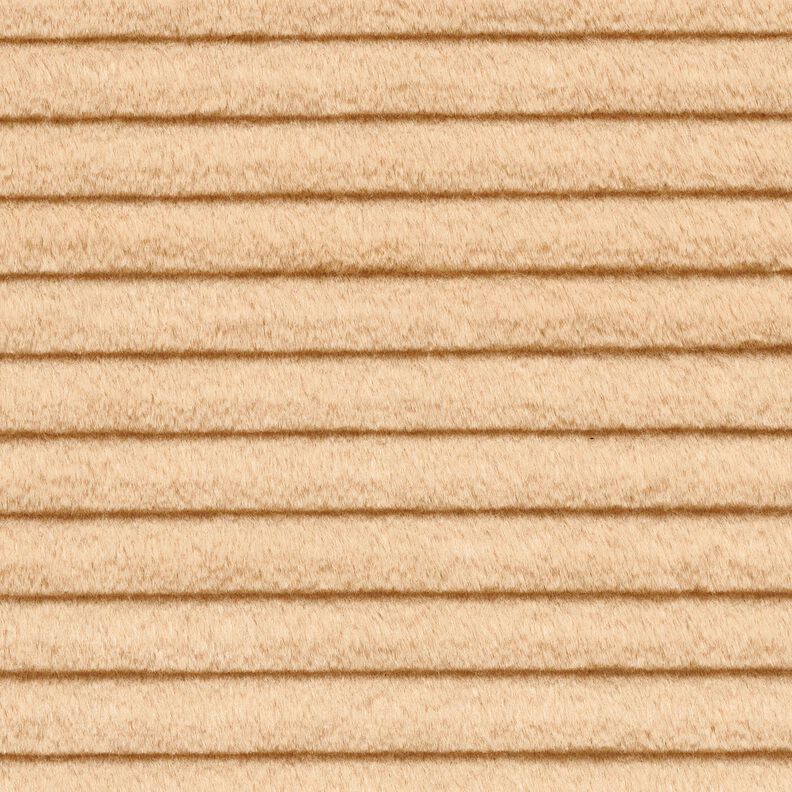 Fausse fourrure à larges rayures horizontales – beige,  image number 1