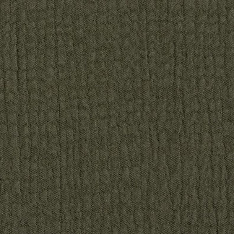 GOTS Tissu triple gaze de coton – olive,  image number 4