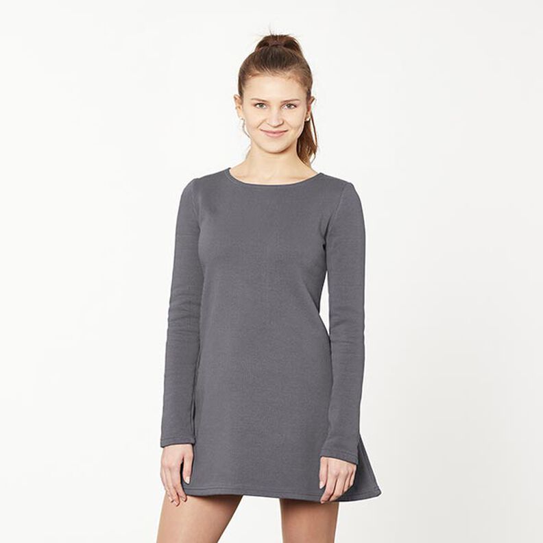French Terry léger uni – bleu noir, image number 6