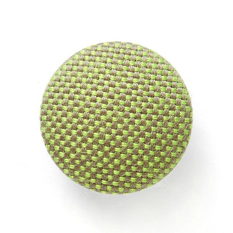 Bouton recouvert - Tissu de décoration extérieure Agora Panama - vert pomme, image number 1