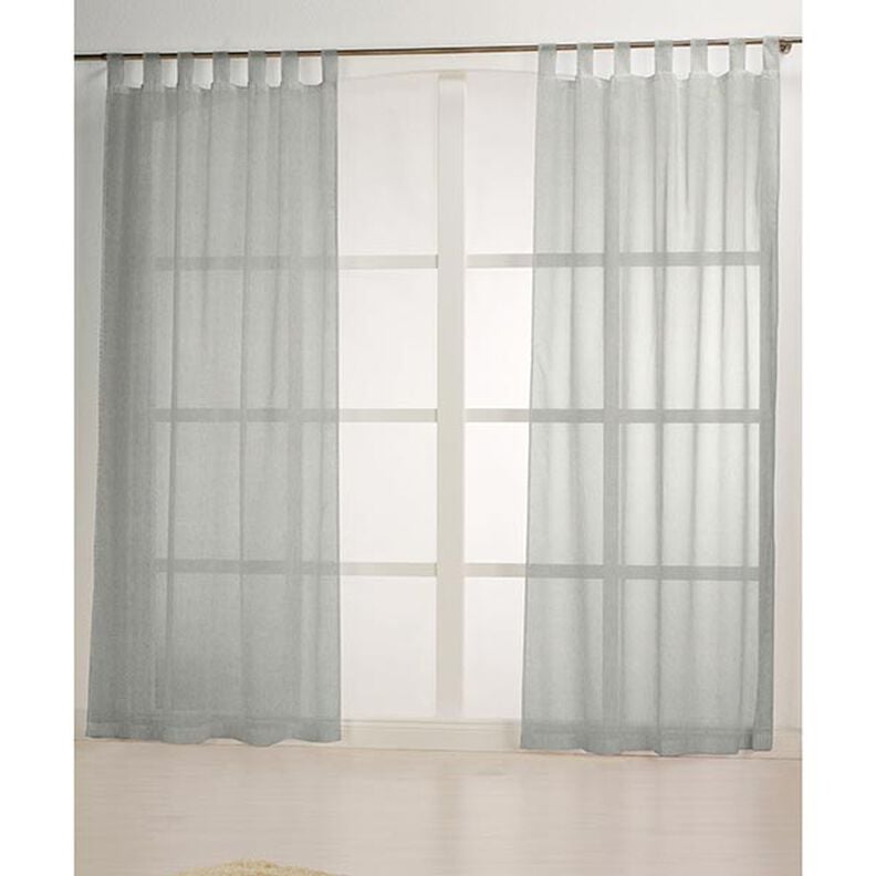 Tissu rideau voile aspect lin 300 cm – gris clair,  image number 5
