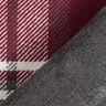 Tissu de manteau à carreaux avec envers fourrure – rouge bordeaux/gris schiste,  thumbnail number 4
