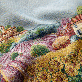 panneau décoratif Gobelin Paysage fleuri – carmin/beige clair, 