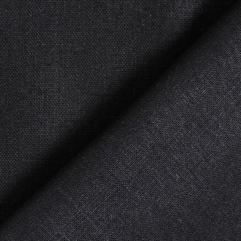 Pur lin lourd Uni – noir,  image number 3