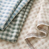 Tissu en coton à carreaux structurés – blanc/roseau,  thumbnail number 6
