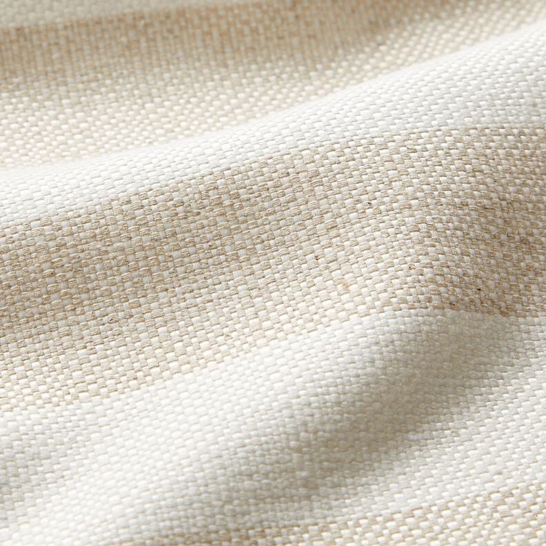 Tissu de d&eacute;coration Panama Larges rayures &ndash; beige clair/nature,  image number 2