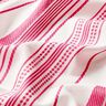 Tissu en coton rayures brodées – écru/rose vif,  thumbnail number 2