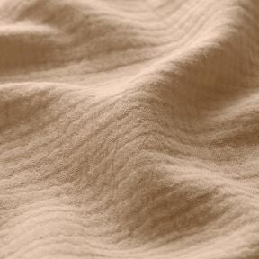 Tissu double gaze de coton – beige foncé, 