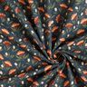Tissu en coton Popeline fleurs en filigrane – bleu noir/terre cuite,  thumbnail number 3