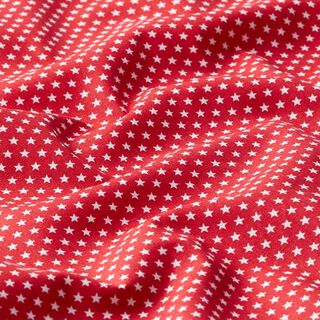 Popeline coton Petites étoiles – rouge/blanc, 