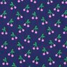 Coton enduit jolies cerises – bleu marine,  thumbnail number 1