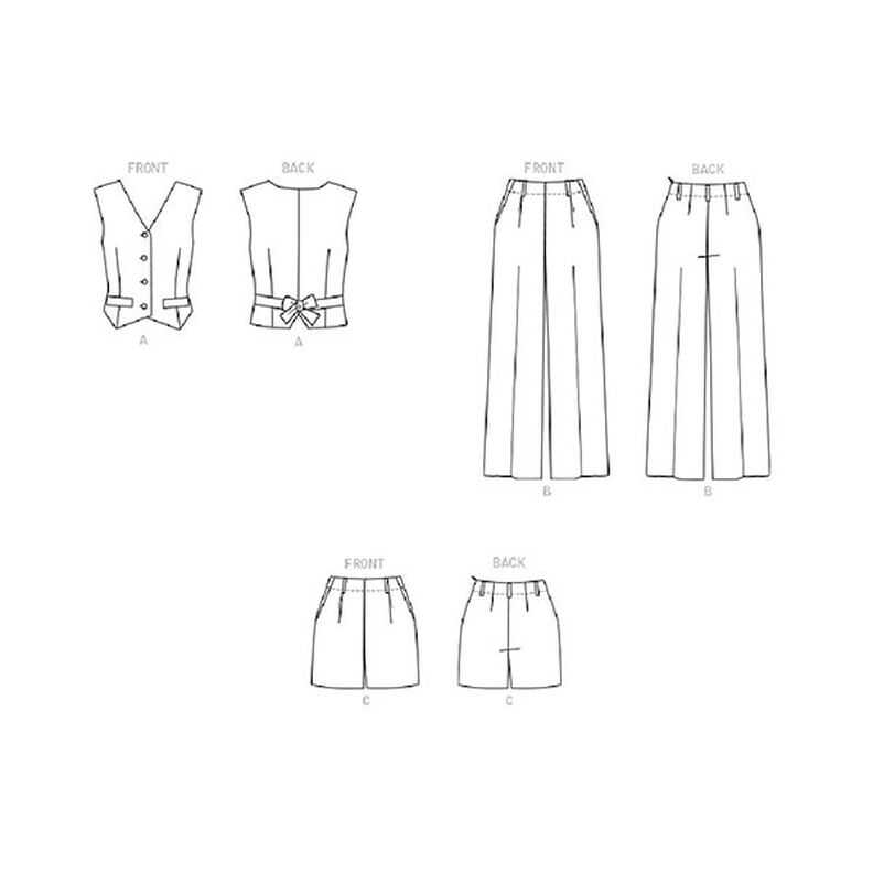 Gilet / Pantalon / Shorts | Butterick 6901 | 42-50,  image number 5