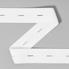 Élastique a boutonnières 501 – blanc | YKK, 