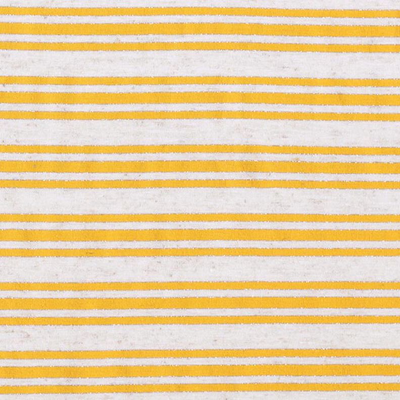 Jersey viscose Rayures pailletées irrégulières – écru/jaune soleil,  image number 1