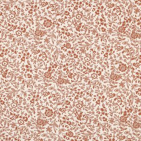 Tissu double gaze de coton Fleurs bicolores  | Poppy Fabrics – beige clair/caramel, 