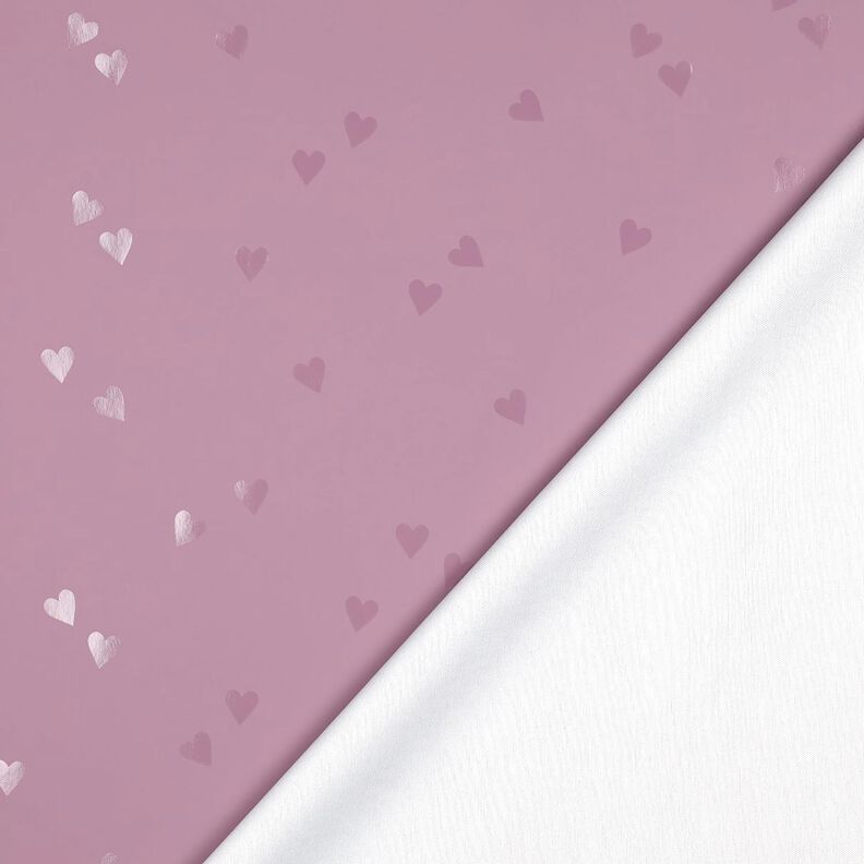 Tissu pour veste de pluie Petits cœurs | Poppy Fabrics – vieux rose clair, image number 4