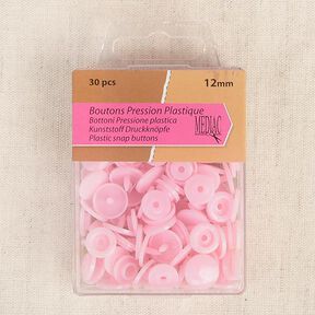 Boutons-pression [ 30 Pièces / Ø12 mm   ] – rose, 