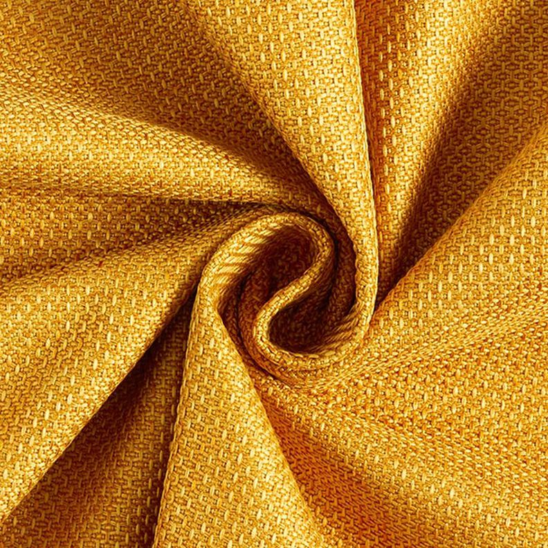 Tissu de revêtement structure en nid d'abeille – jaune curry,  image number 1