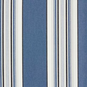 Toile pour store banne Rayures larges et étroites – bleu jean/blanc, 