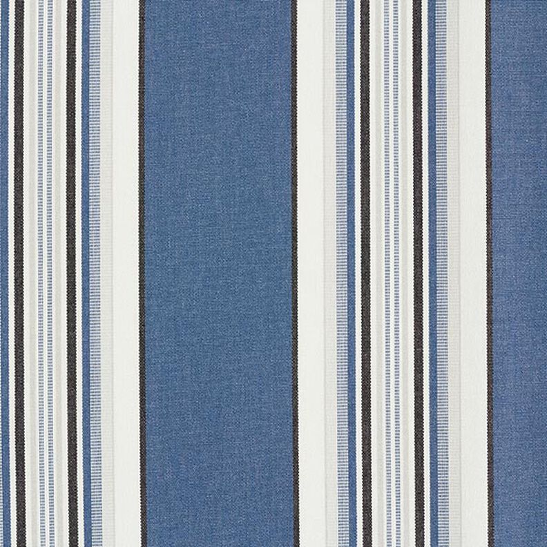 Toile pour store banne Rayures larges et étroites – bleu jean/blanc,  image number 1